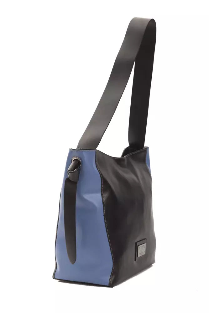 Pompei Donatella Black Leather Women Shoulder Women's Bag