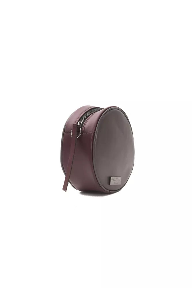 Pompei Donatella Burgundy Leather Crossbody Women's Bag