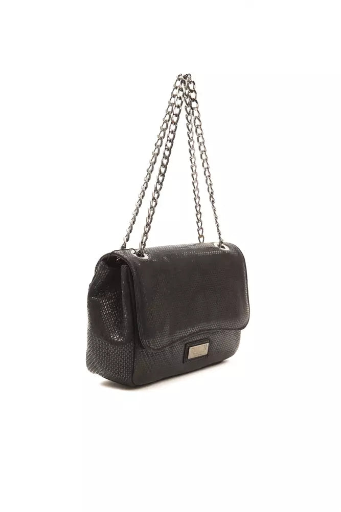 Pompei Donatella Black Leather Women Crossbody Women's Bag