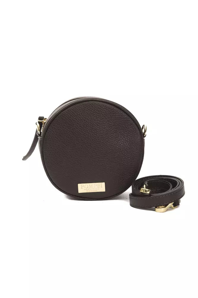 Pompei Donatella Brown Leather Women Crossbody Women's Bag