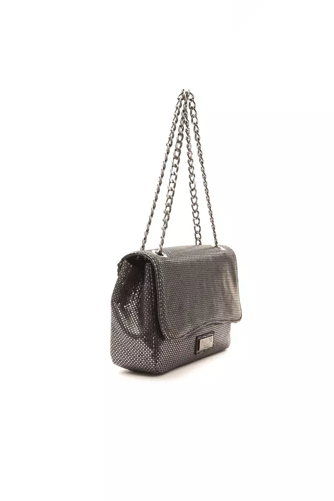 Pompei Donatella Gray Leather Women Crossbody Women's Bag