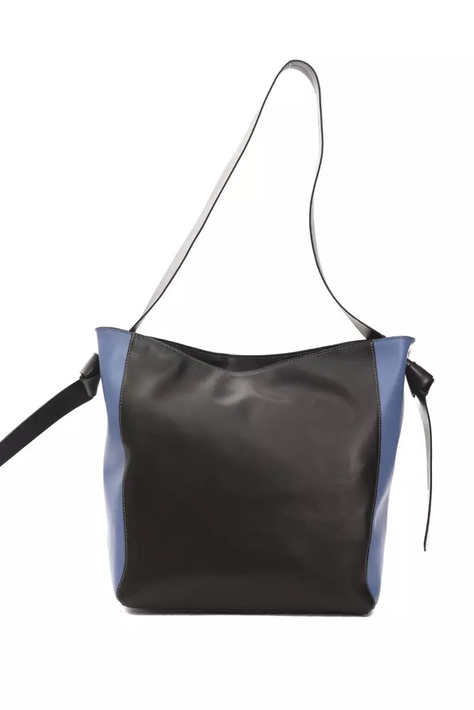 Pompei Donatella Black Leather Women Shoulder Women's Bag