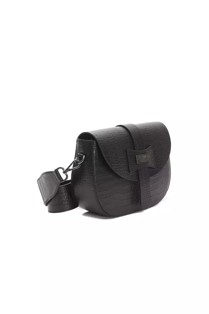 Pompei Donatella Black Leather Women Women's Crossbody