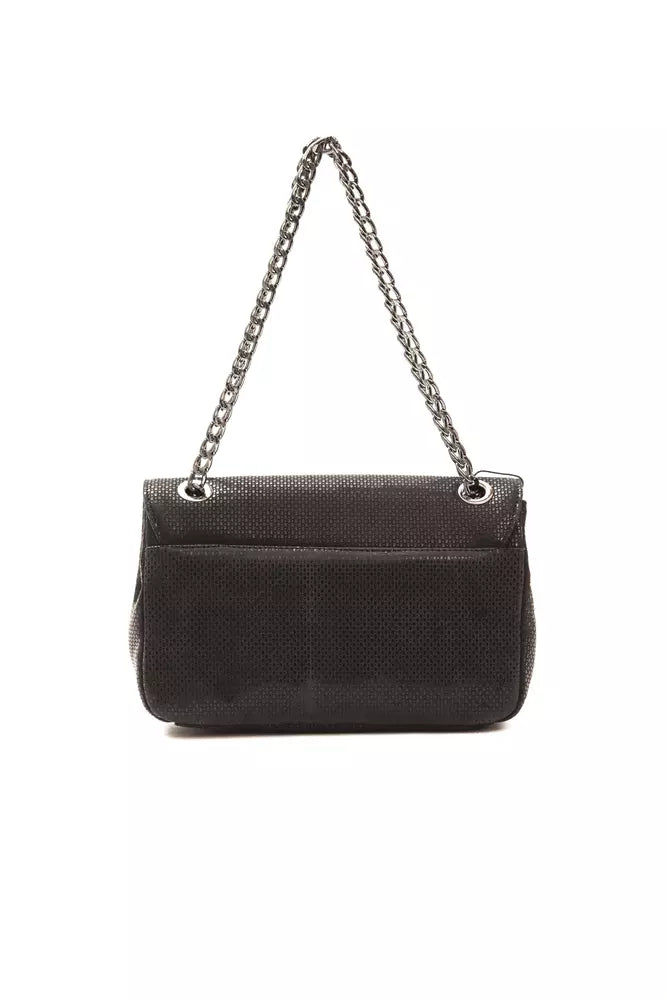 Pompei Donatella Black Leather Women Crossbody Women's Bag
