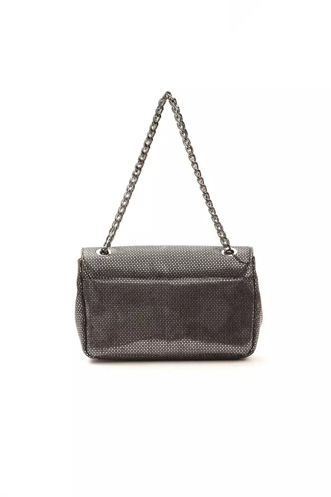 Pompei Donatella Gray Leather Women Crossbody Women's Bag