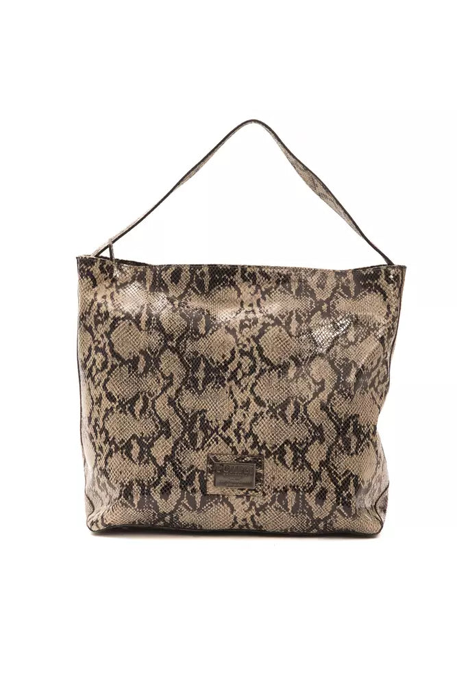 Pompei Donatella Brown Leather Women Shoulder Women's Bag