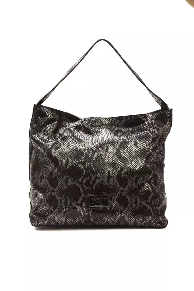Pompei Donatella Gray Leather Women Shoulder Women's Bag