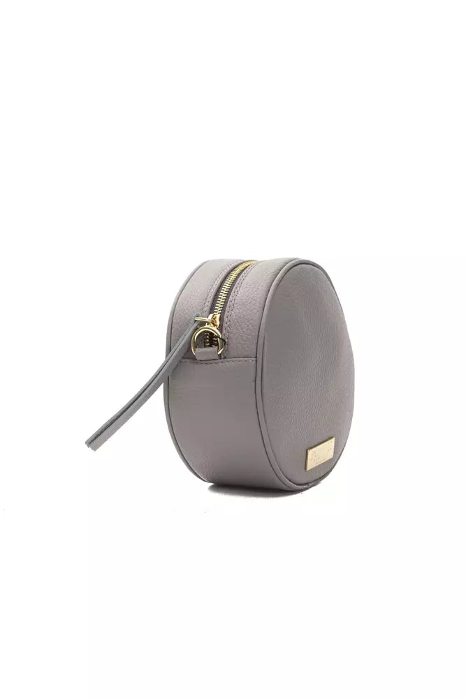Pompei Donatella Gray Leather Women Crossbody Women's Bag