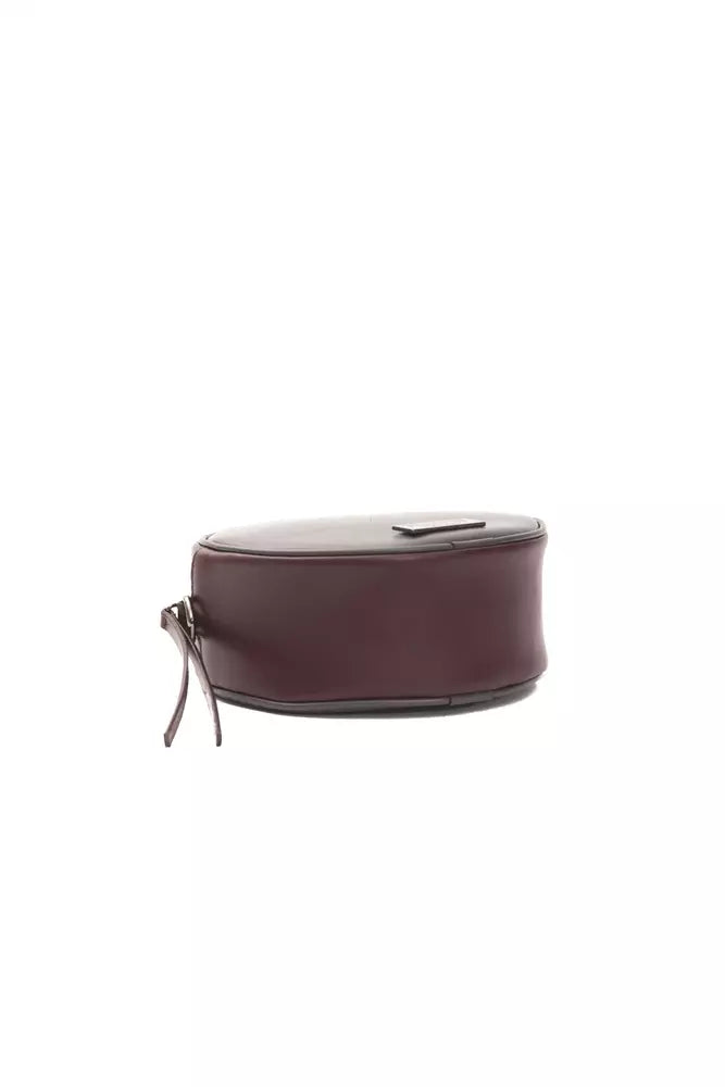 Pompei Donatella Burgundy Leather Crossbody Women's Bag