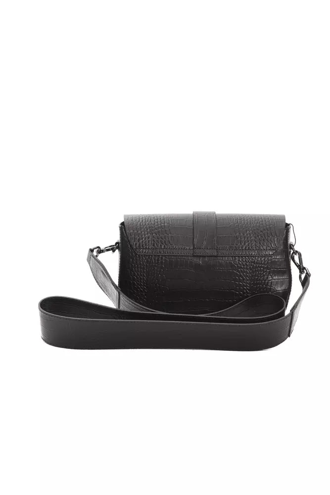 Pompei Donatella Black Leather Women Women's Crossbody