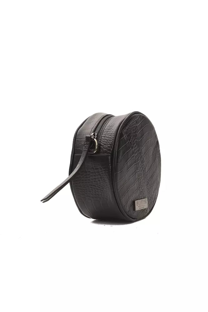 Pompei Donatella Black Leather Women Crossbody Women's Bag