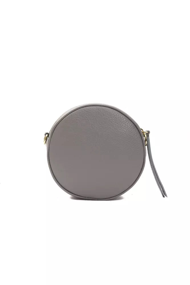 Pompei Donatella Gray Leather Women Crossbody Women's Bag