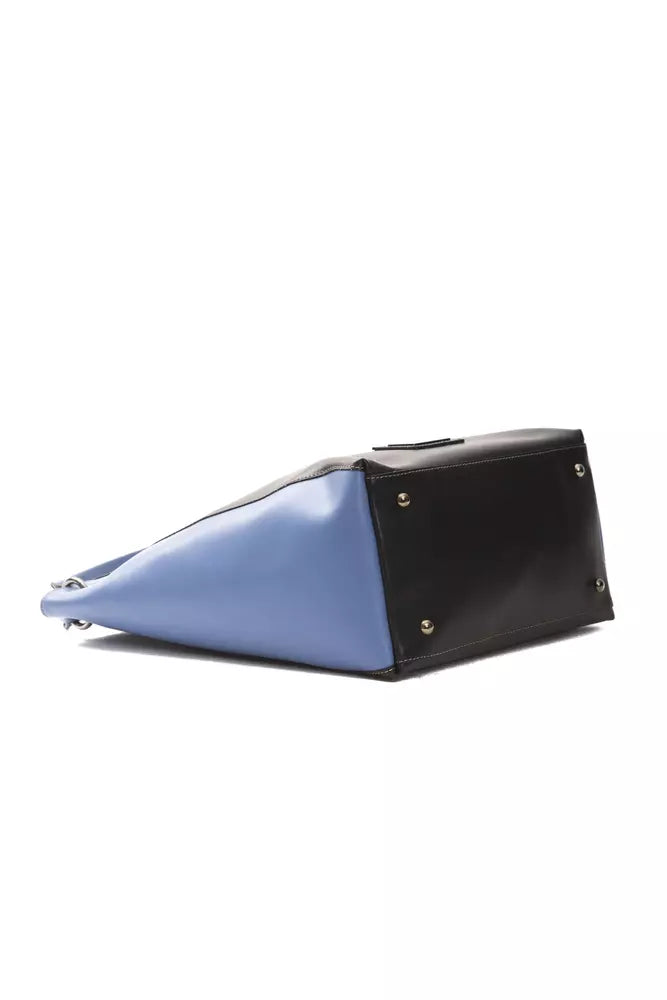 Pompei Donatella Black Leather Women Shoulder Women's Bag