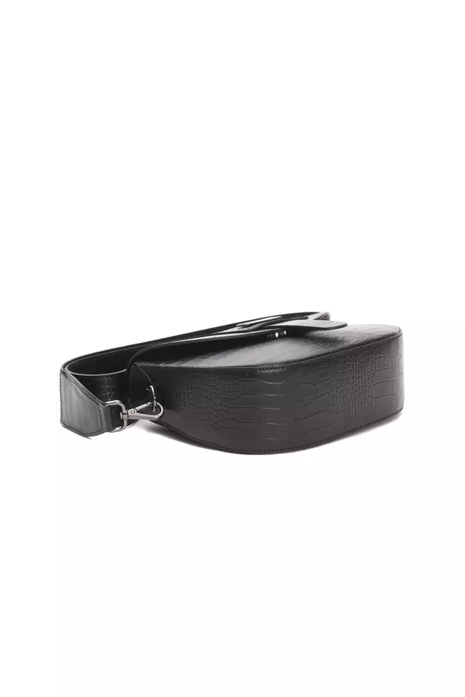 Pompei Donatella Black Leather Women Women's Crossbody