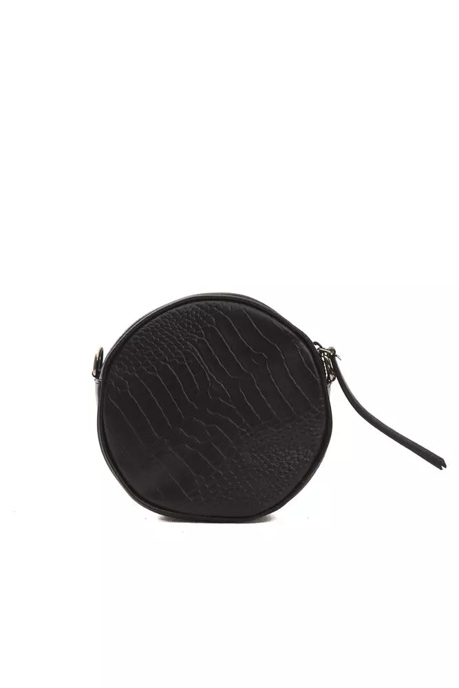 Pompei Donatella Black Leather Women Crossbody Women's Bag