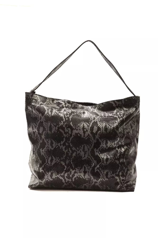Pompei Donatella Gray Leather Women Shoulder Women's Bag