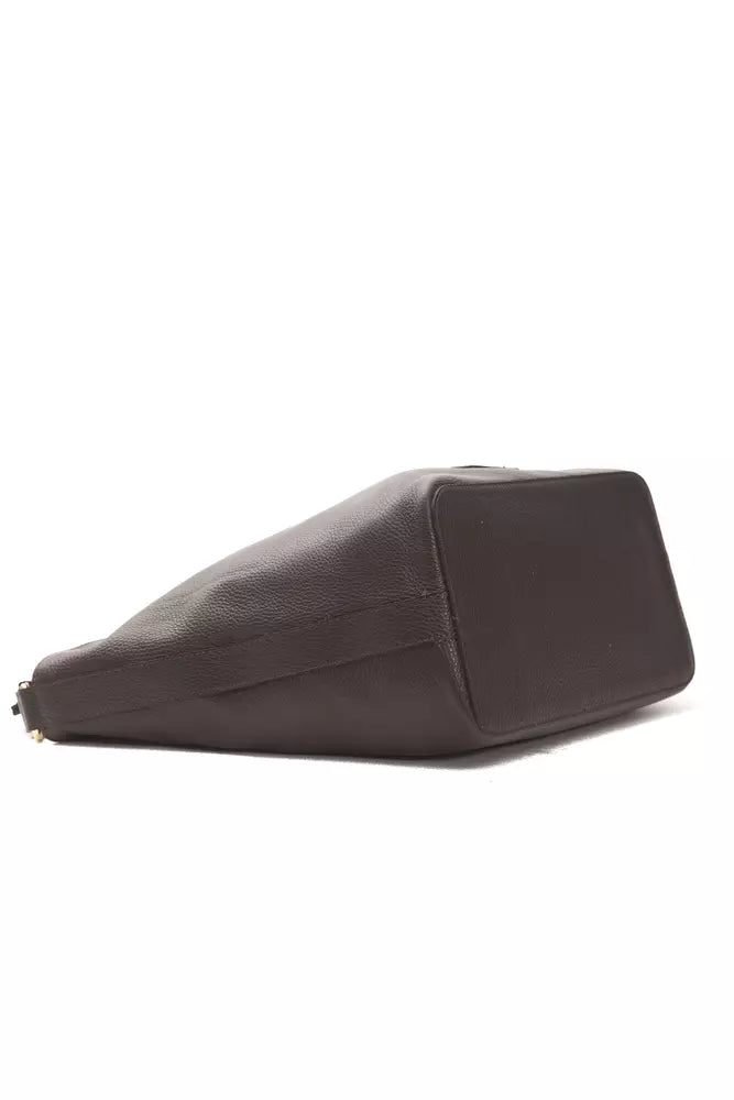 Pompei Donatella Brown Leather Women Shoulder Women's Bag
