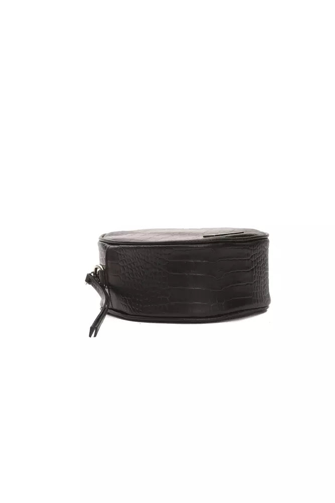 Pompei Donatella Black Leather Women Crossbody Women's Bag