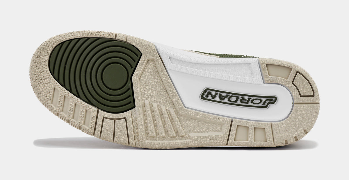Exclusive Air Jordan Legacy 312 Low PSG Mens Lifestyle Shoes (Sanddrift/White/Rough Green/Hemp) — 7 — Back View