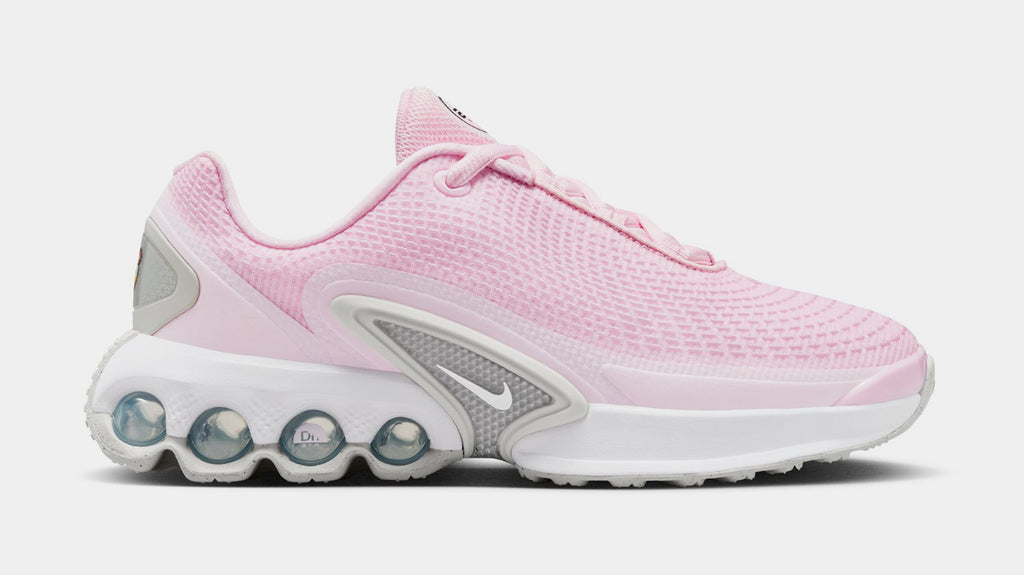 Exclusive Air Max DN Grade School Running Shoes (Pink Foam/Pale Pink/White) — 1Y — Front View