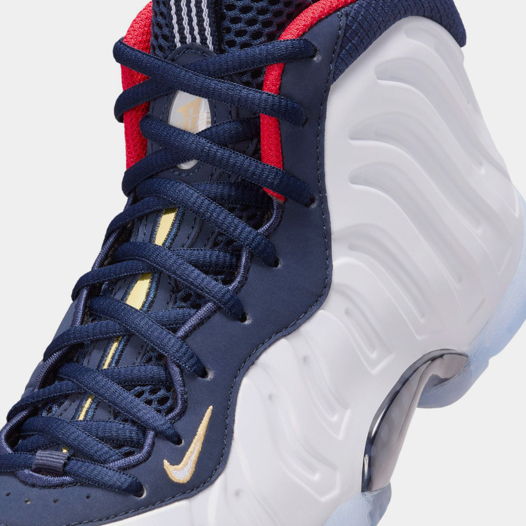 Exclusive Little Posite One Obsidian Grade School Basketball Shoes (Obsidian/White/University Red) — 3Y — Side View