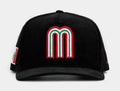 Exclusive Shoe Palace Exclusive Mexico Curve Corduroy 950AF Snapback Mens Hat (Black/Green) — OS — Front View