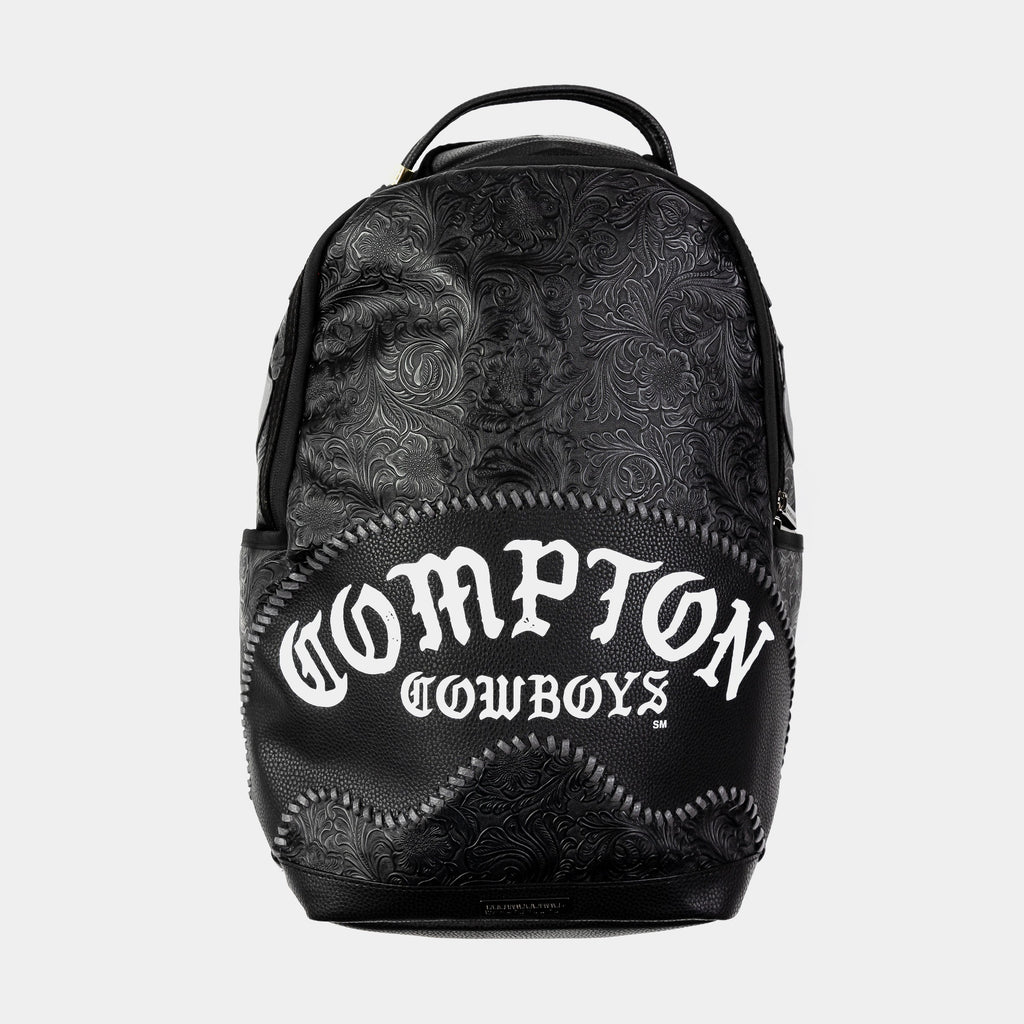 Exclusive Compton Floral Print Mens Backpack (Black) — OS — Front View