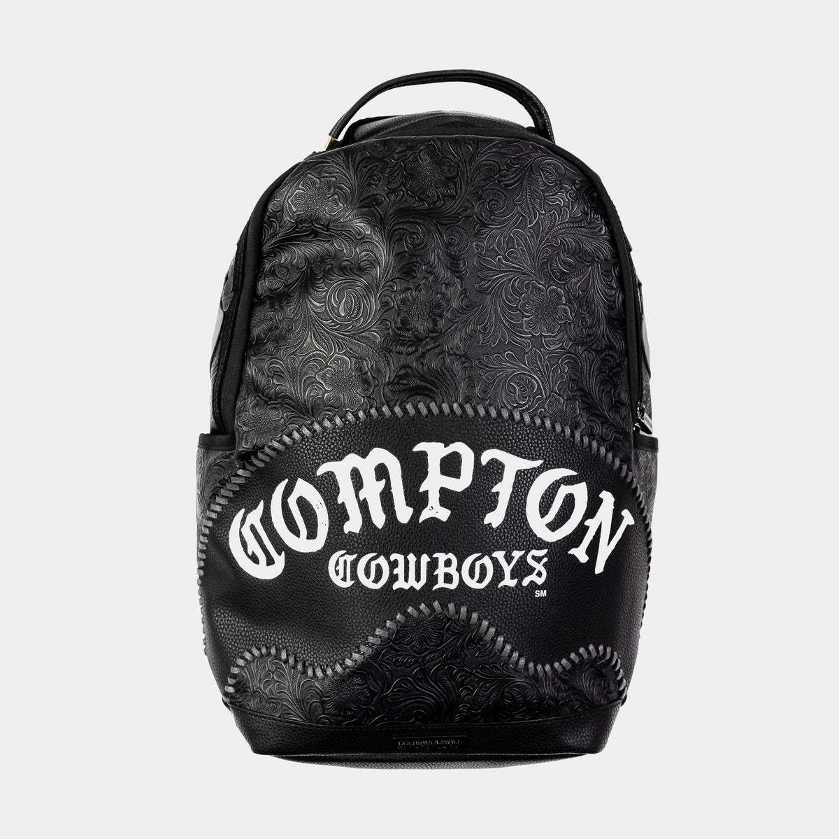 Exclusive Compton Floral Print Mens Backpack (Black) — OS — Front View