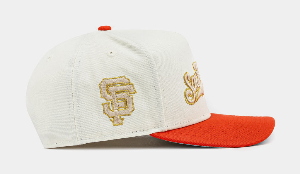 Exclusive Shoe Palace Exclusive San Francisco Giants Chrome 950AF Snapback Mens Hat (Orange/White) — OS — Side View