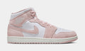 Exclusive Air Jordan 1 Mid SE Mens Lifestyle Shoes (White/Sail/Legend Pink) — 7 — Front View