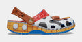 Exclusive Disney Pixar’s Toy Story Sheriff Woody Classic Clog Infant Toddler Sandals (White/Brown) — 4C — Front View