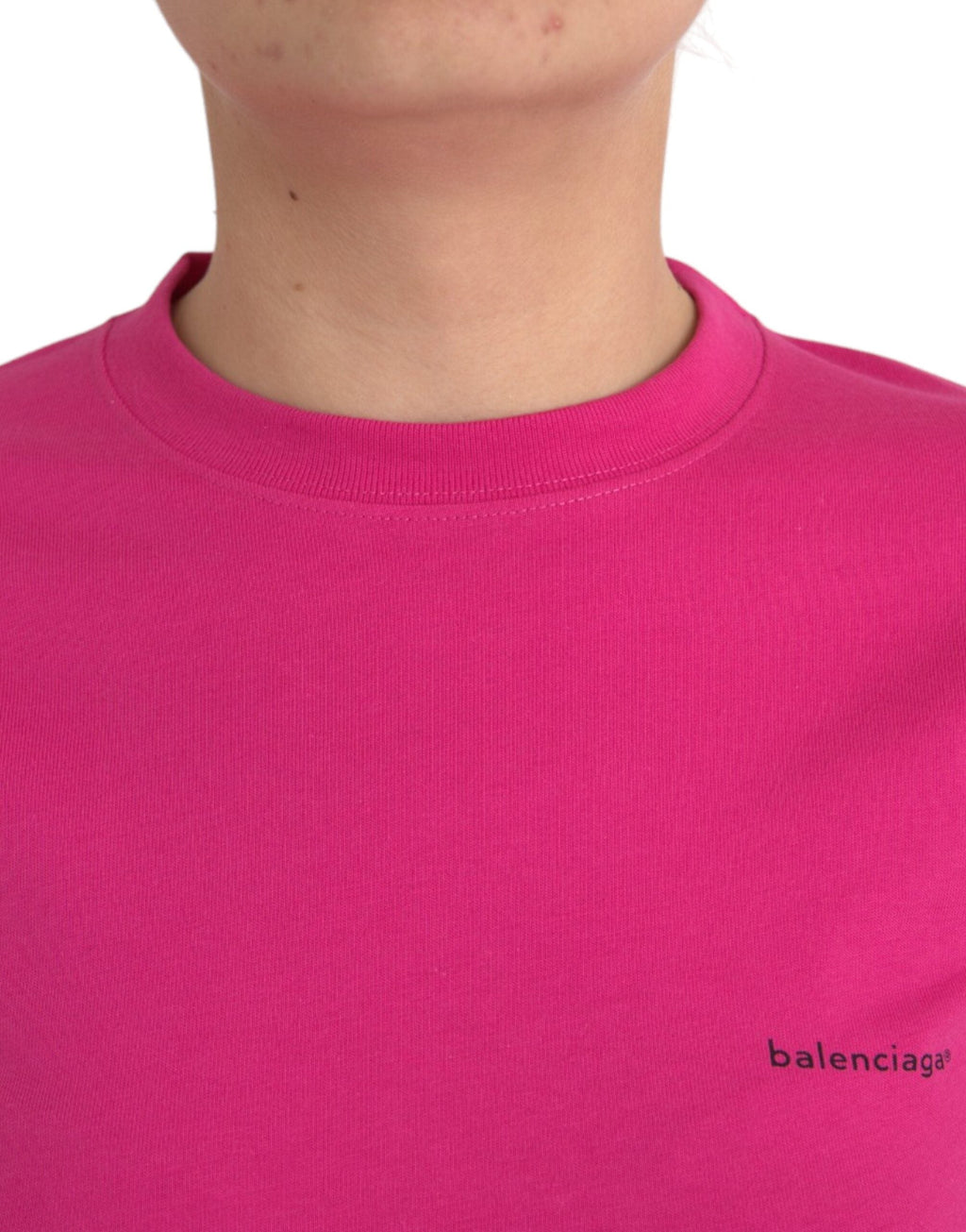 Balenciaga Pink Cotton Crew Neck Short Sleeves Tee  T-shirt (Pre-Owned)