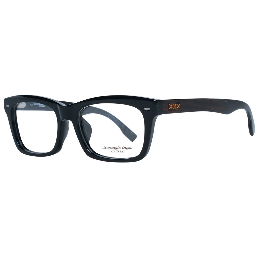Ermenegildo Zegna Black Plastic Glasses Men's (Frames)