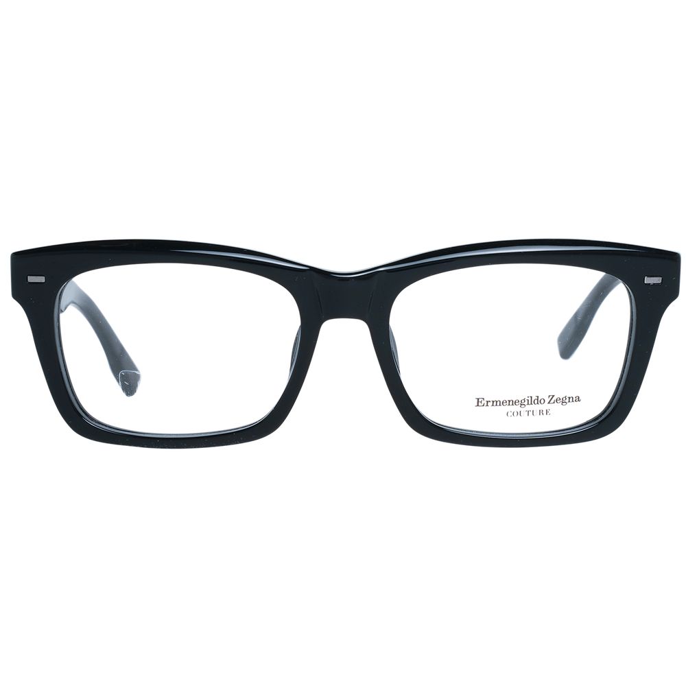 Ermenegildo Zegna Black Plastic Glasses Men's (Frames)