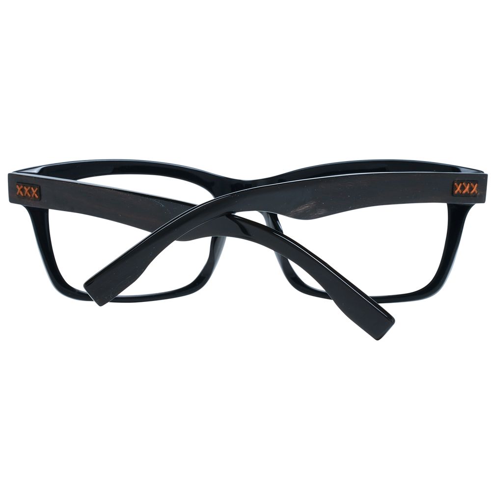 Ermenegildo Zegna Black Plastic Glasses Men's (Frames)