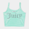 Exclusive Big Bling Fitted Womens Tank Top (Mint) — XS — Front View