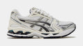 Exclusive Gel Kayano 14 White Midnight Womens Running Shoes (White/Black/Silver) — 5 — Front View