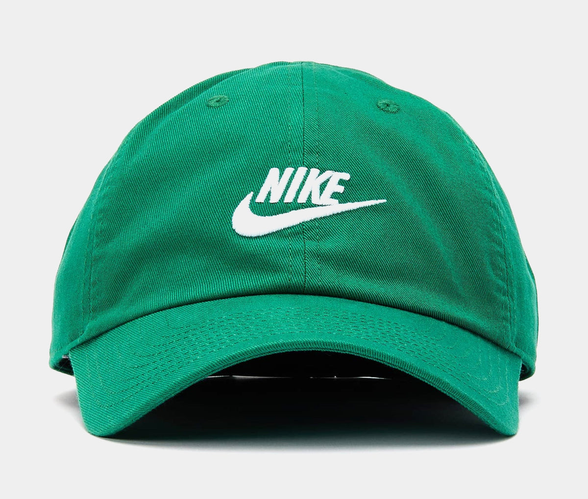 Exclusive Club Unstructured Futura Wash Mens Hat (Green/White) — S/M — Front View