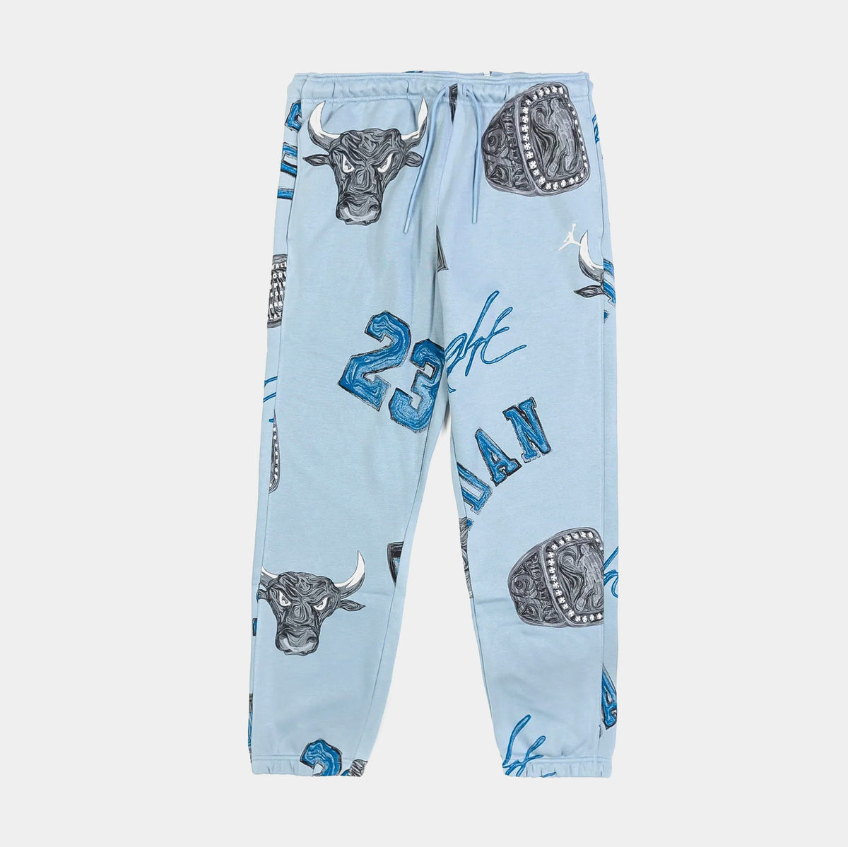 Exclusive Brooklyn Fleece All Over Print Joggers Womens Pants (Blue Grey/Sail) — XS — Front View