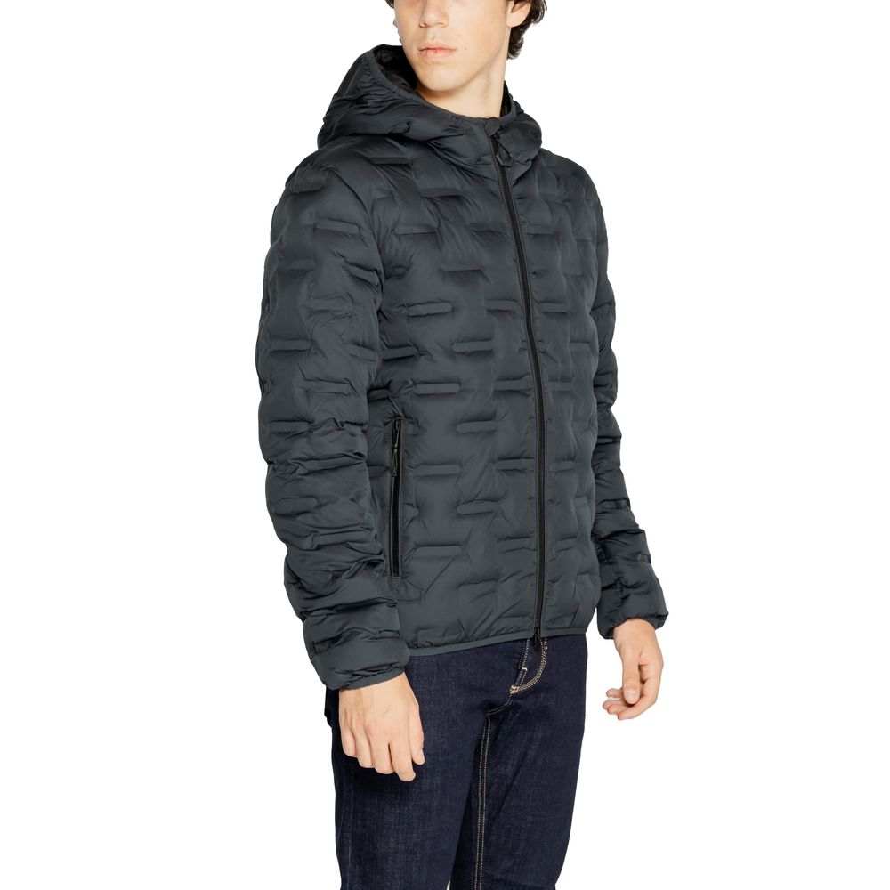 Replay Blue Polyester Full-Length Men's Jacket