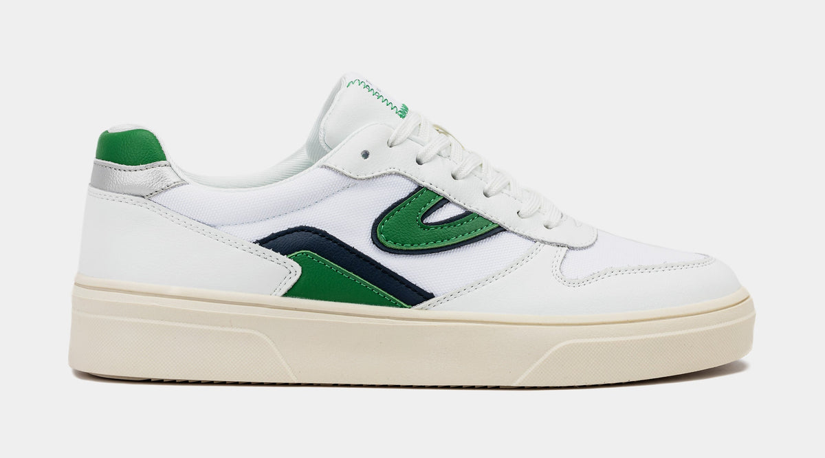 Exclusive Harlow Mens Lifestyle Shoes (White/Green) — 8 — Front View