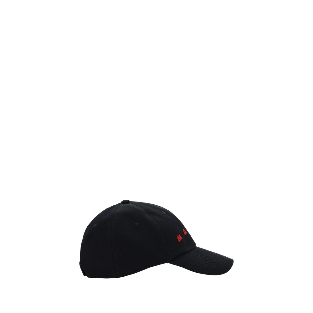 Marni Black Cotton Cap (Baseball Men's Hat)