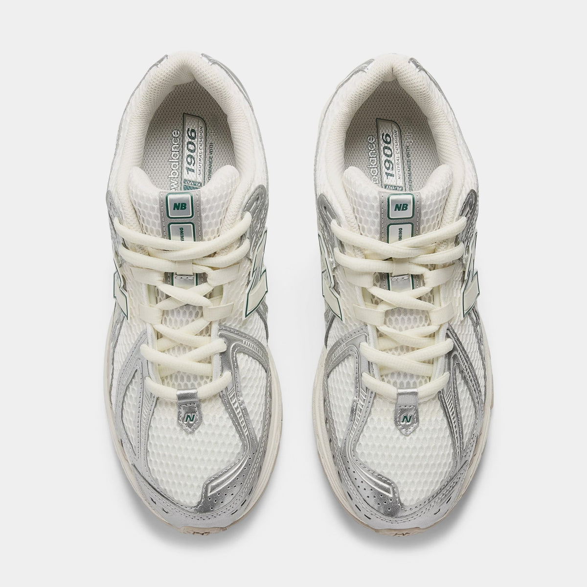 Exclusive 1906R Mens Running Shoes (Silver/Sea Salt) — 4 — Back View