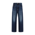 Diesel Blue Cotton Relaxed Fit Men's Jeans