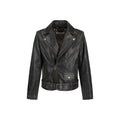 Golden Goose Brown Calf Leather Bos Taurus Biker Men's Jacket
