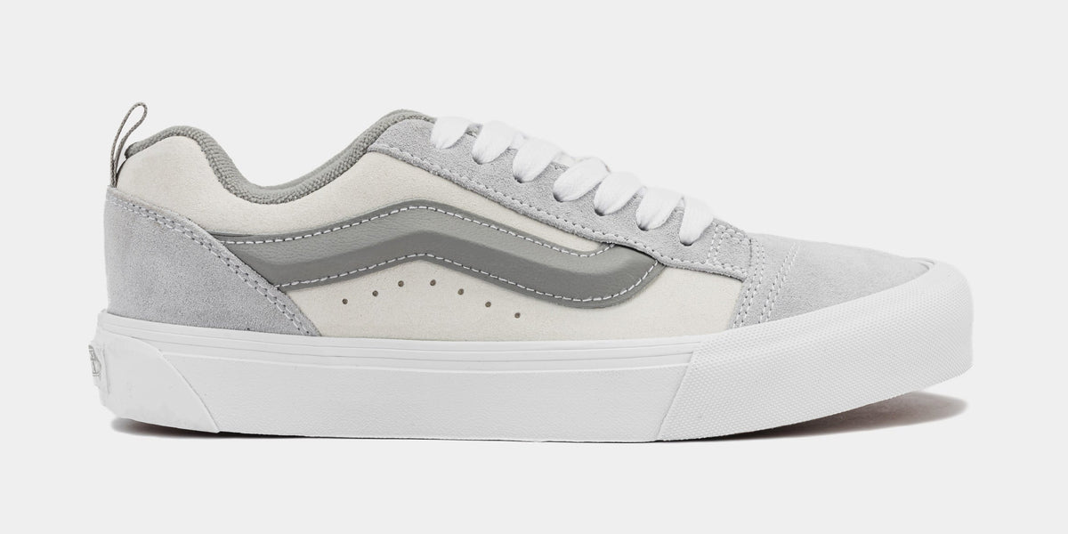 Exclusive Knu Skool Mens Skate Shoes (Grey/White) — 4 — Front View