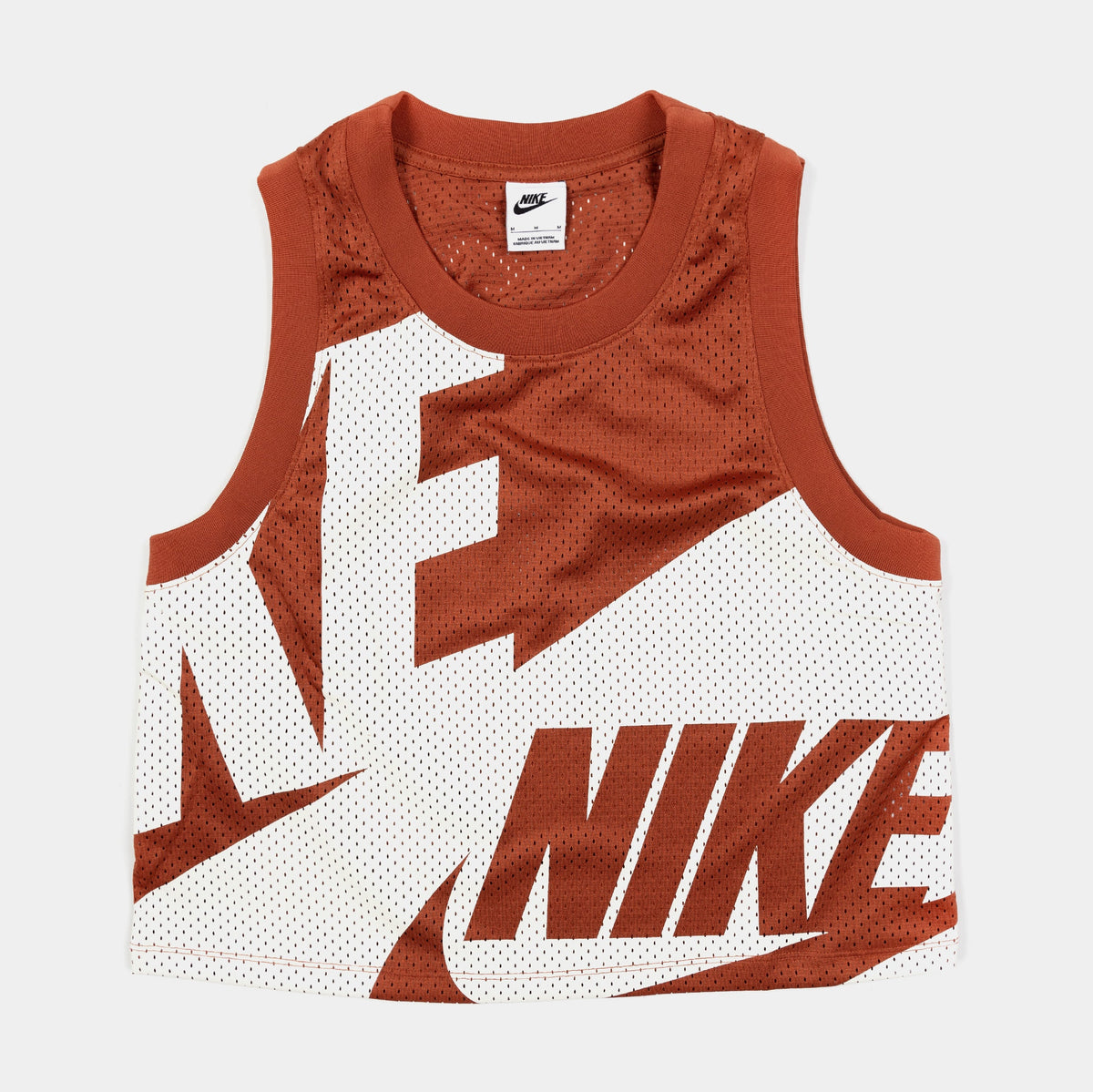 Exclusive Air Mesh Tank Womens Jersey (Beige/Orange) — XS — Front View