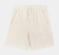 Exclusive Jacquard Ornate Printed Mens Shorts (Cream) — S — Front View