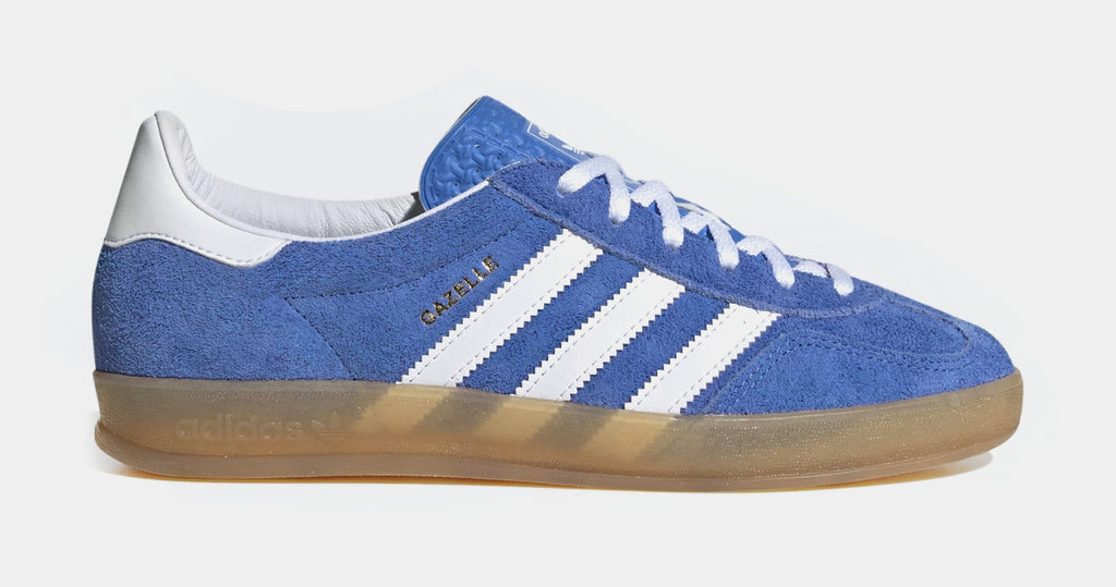 Exclusive Gazelle Womens Lifestyle Shoes (Blue Fusion/White/Metallic) — 5 — Front View