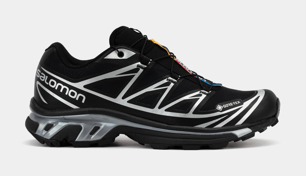 Exclusive XT-6 GORE-TEX Mens Running Shoes (Black/Silver) — 4 — Front View